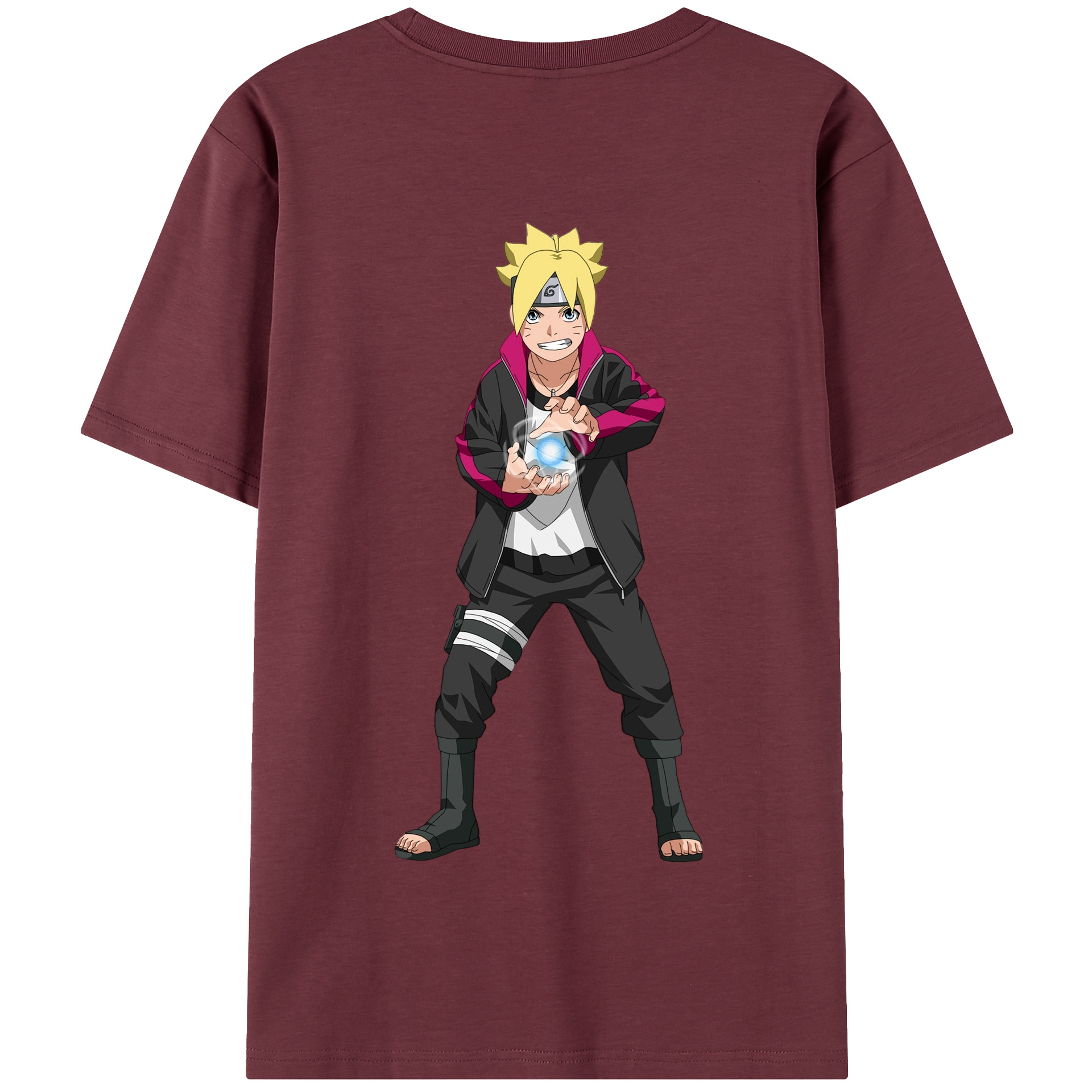 （画像用） NARUTO -ナルト- うずまき ボルト Uzumaki Boruto 綿100％半袖Tシャツ（背面プリント）